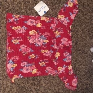 off the shoulder flowery top